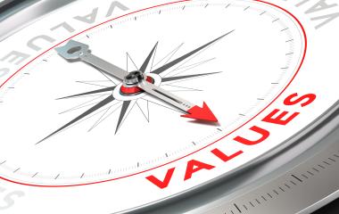 Compass showing 'values'