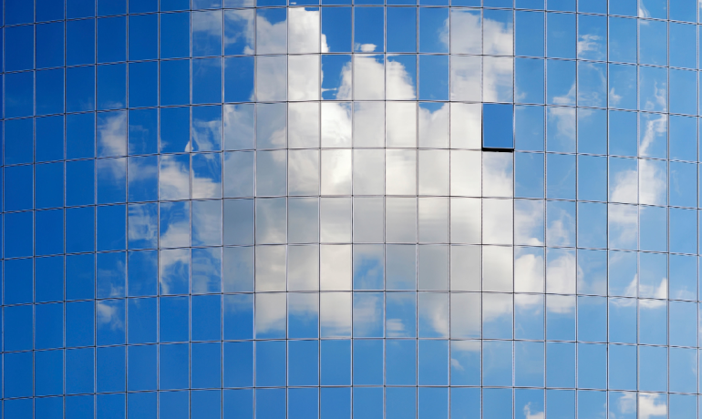 Clouds shown in the windows